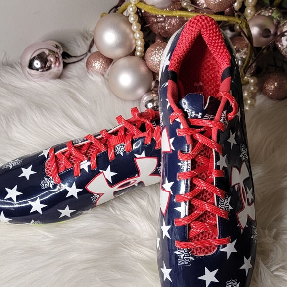 Under Armour UA Men SE 9/11 Never Forget Stars Football Cleeats sz11 - Picture 4 of 6